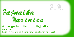 hajnalka marinics business card